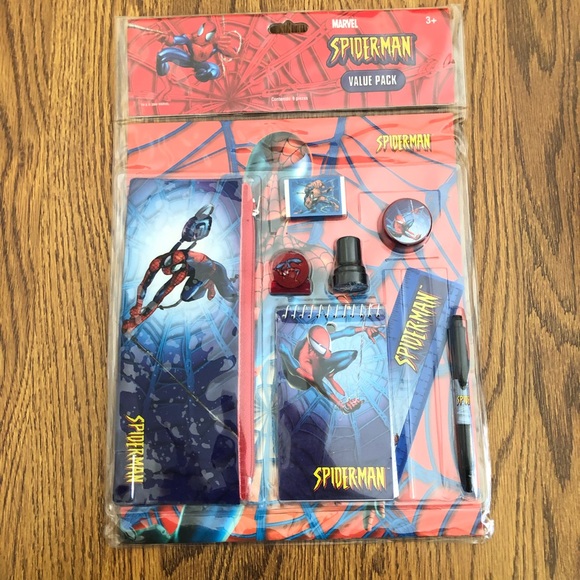 Spider-Man School Supply Kit Folder Pen Notebook + - Picture 1 of 3